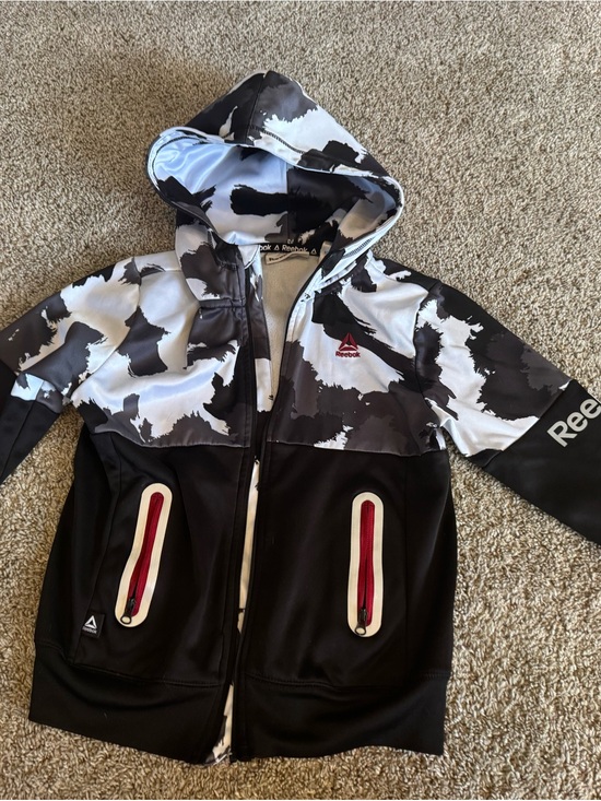 Reebok Other - Reebok Black, White & Red Kids' Zip Hoodie